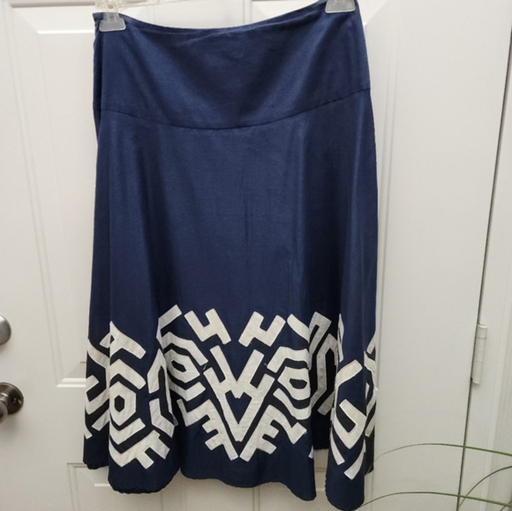Michael Kors Navy A-Line Skirt Size‎ 4